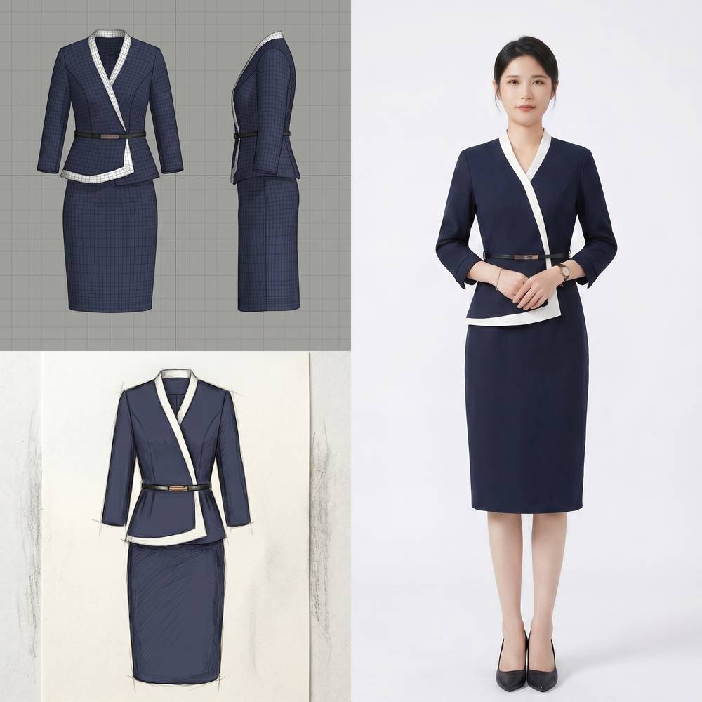 Navy Suit Set
