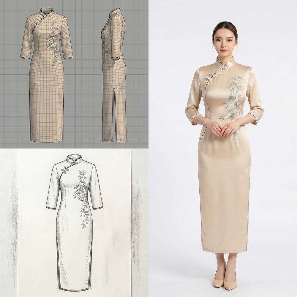 Beige Dress