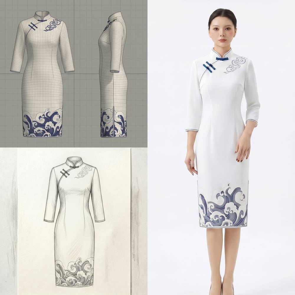 White Qipao
