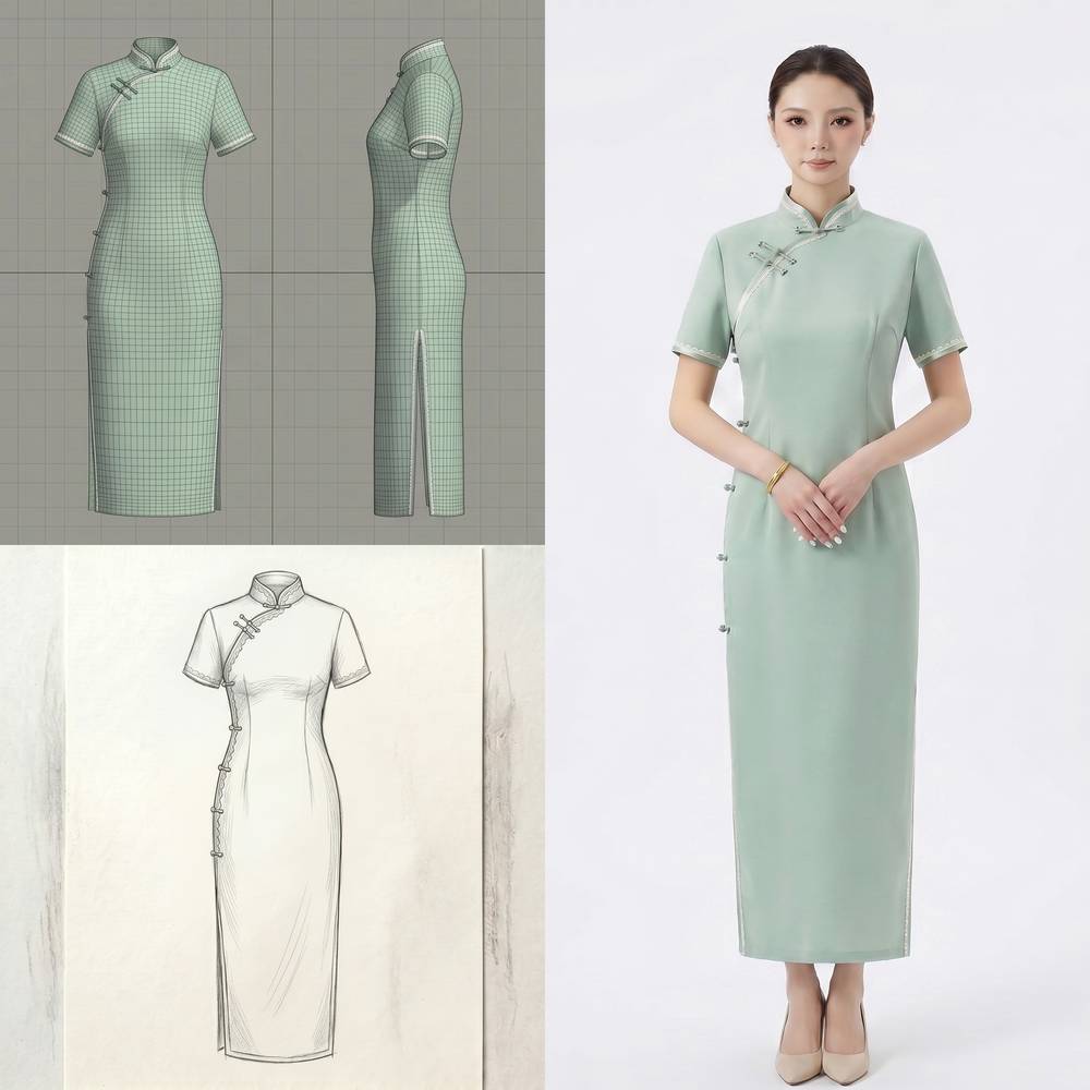 Green Qipao