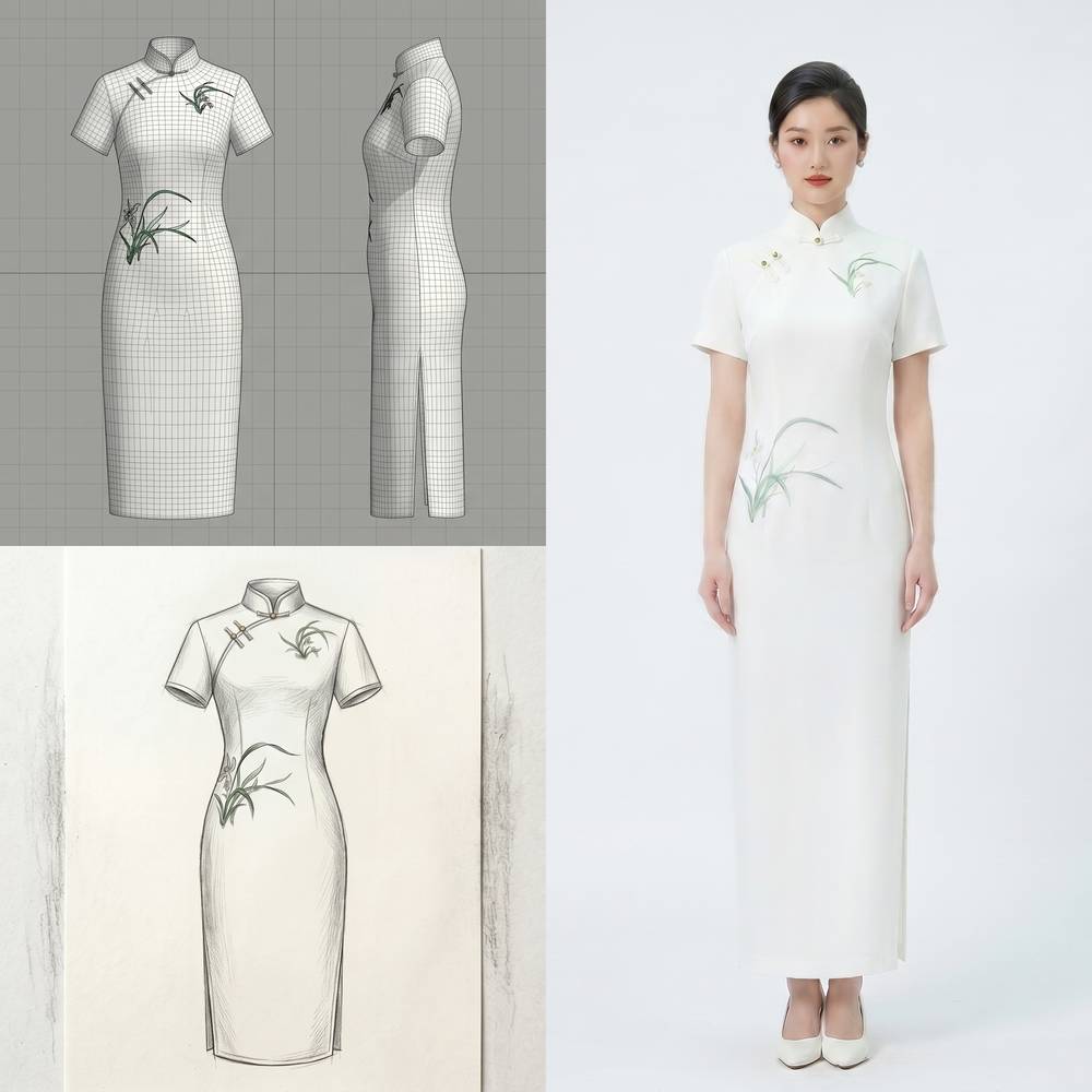 White Qipao