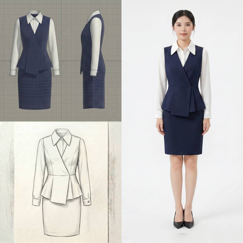 Navy Suit Set