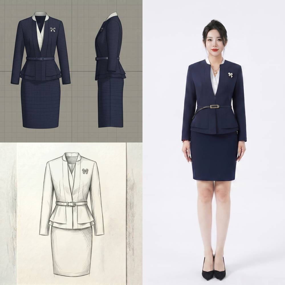 Navy Suit Set