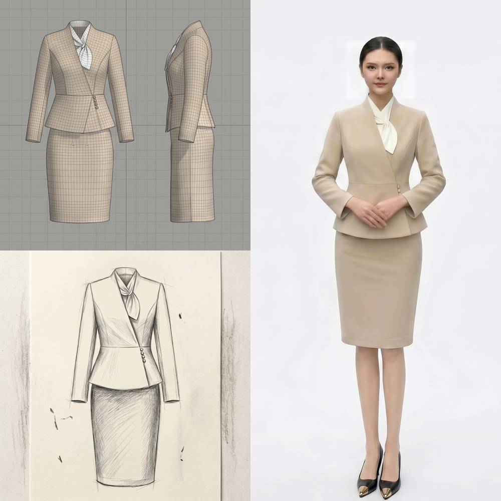 Beige Suit Set