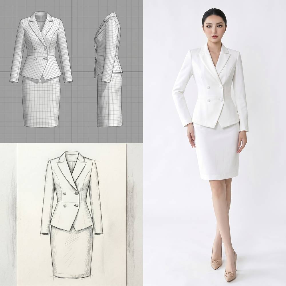 White suit set