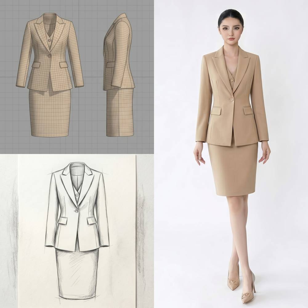 Khaki Suit Set