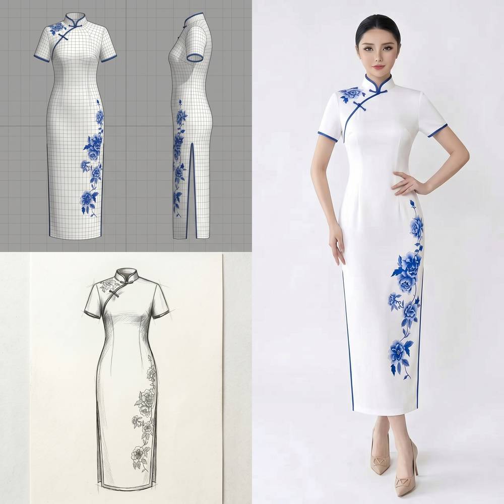 White Qipao