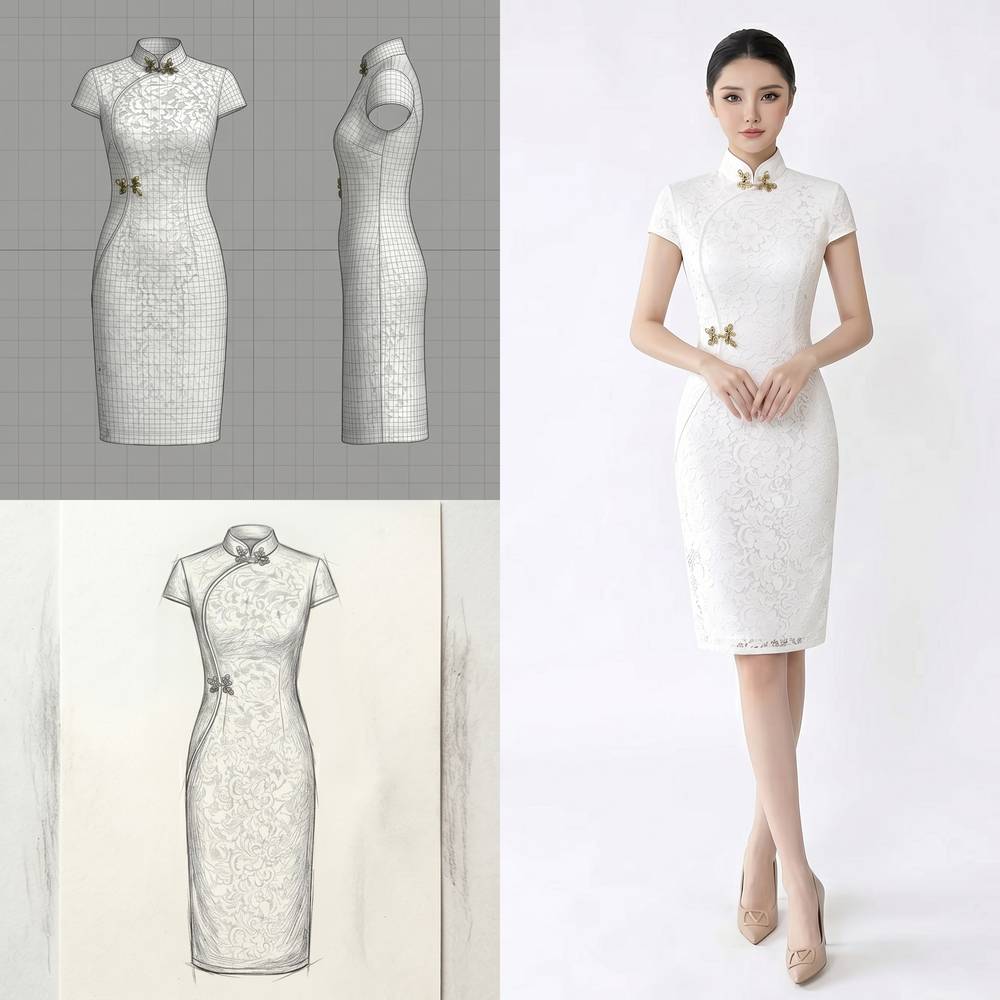 White Qipao
