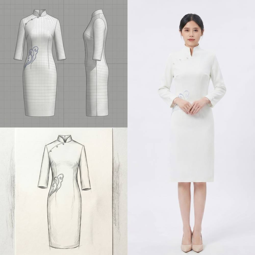 White Qipao